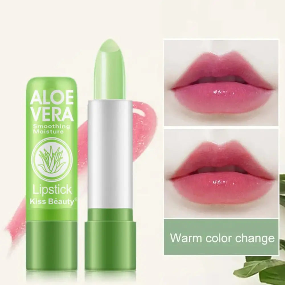 Aloe Vera Color-Changing Lipstick – Hydrating Temperature-Activated Lip Balm