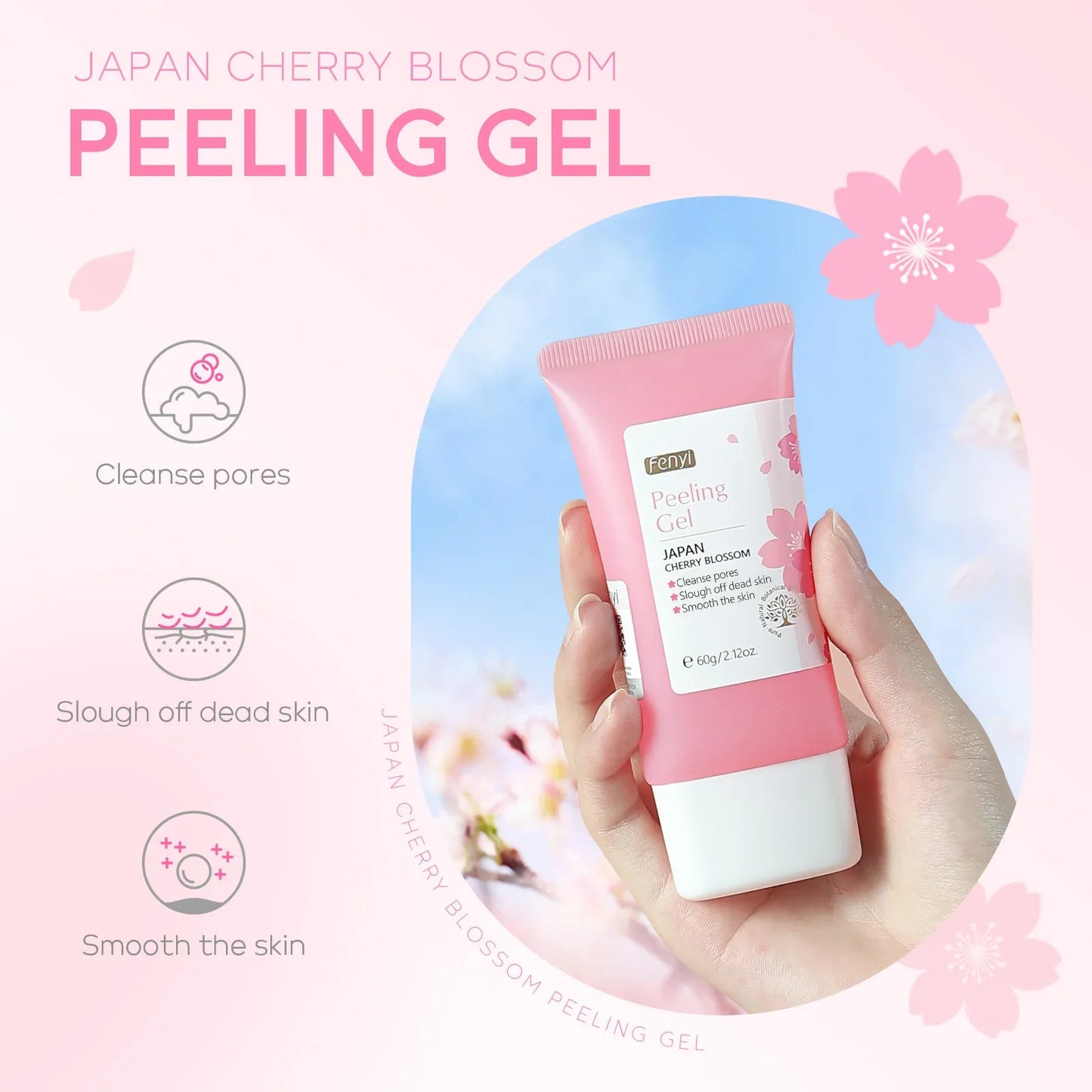 Sakura Exfoliating Peeling Gel – Deep Pore Cleanser
