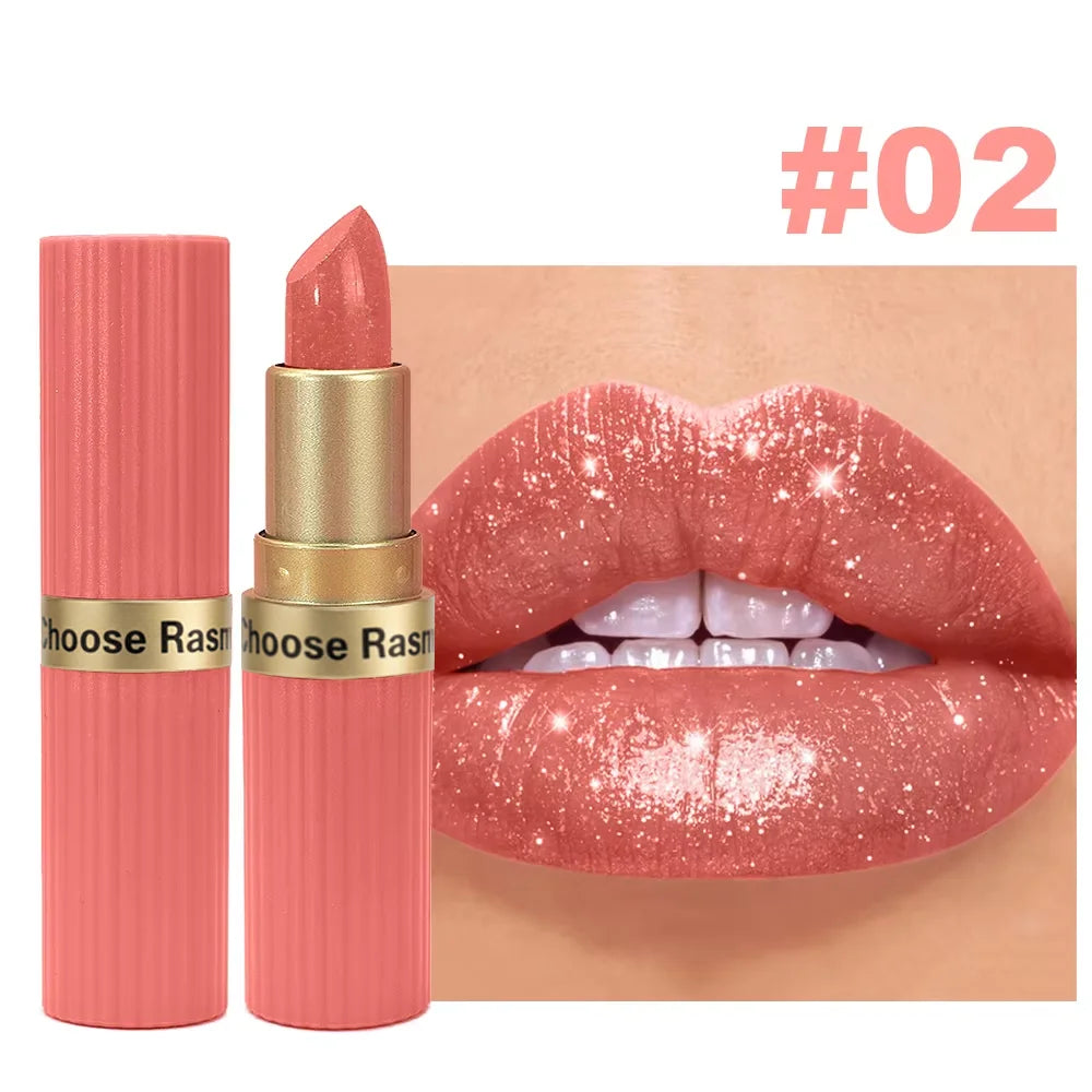 Velvet Glitter Lipstick – Long Lasting Waterproof Matte Lip Color
