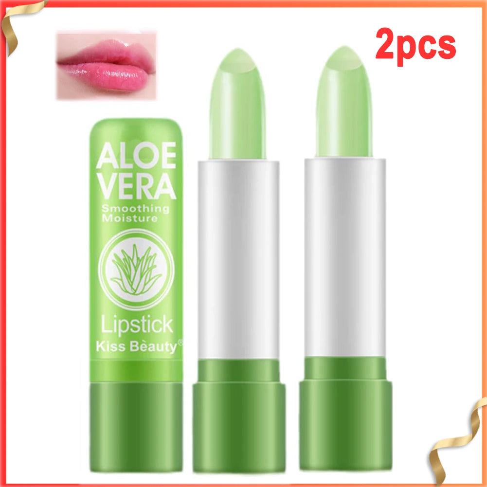 Aloe Vera Color-Changing Lipstick – Hydrating Temperature-Activated Lip Balm