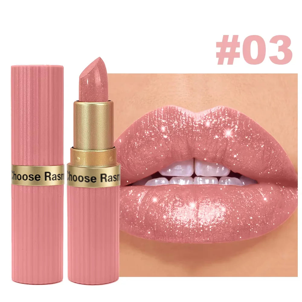 Velvet Glitter Lipstick – Long Lasting Waterproof Matte Lip Color